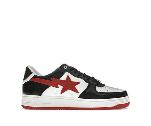 A Bathing Ape Bape Sta #3 M2 White, Black, and Red