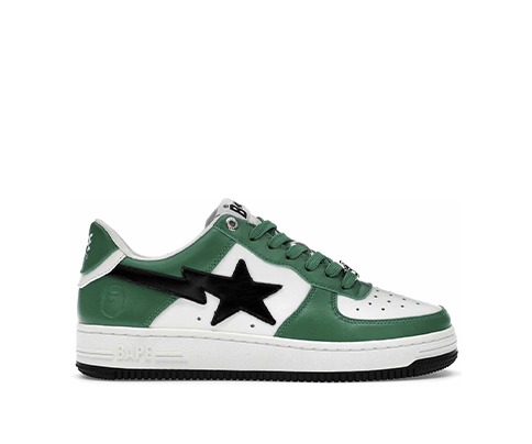 A Bathing Ape Bape Sta #3 M2 White, Green, and Black