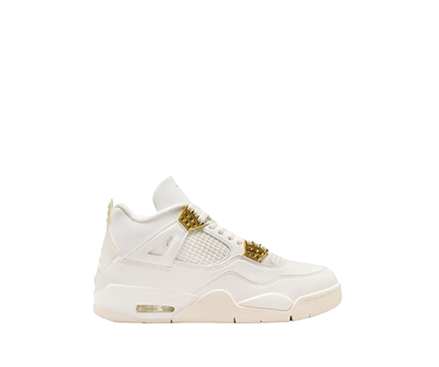 Air Jordan 4 Gold and White